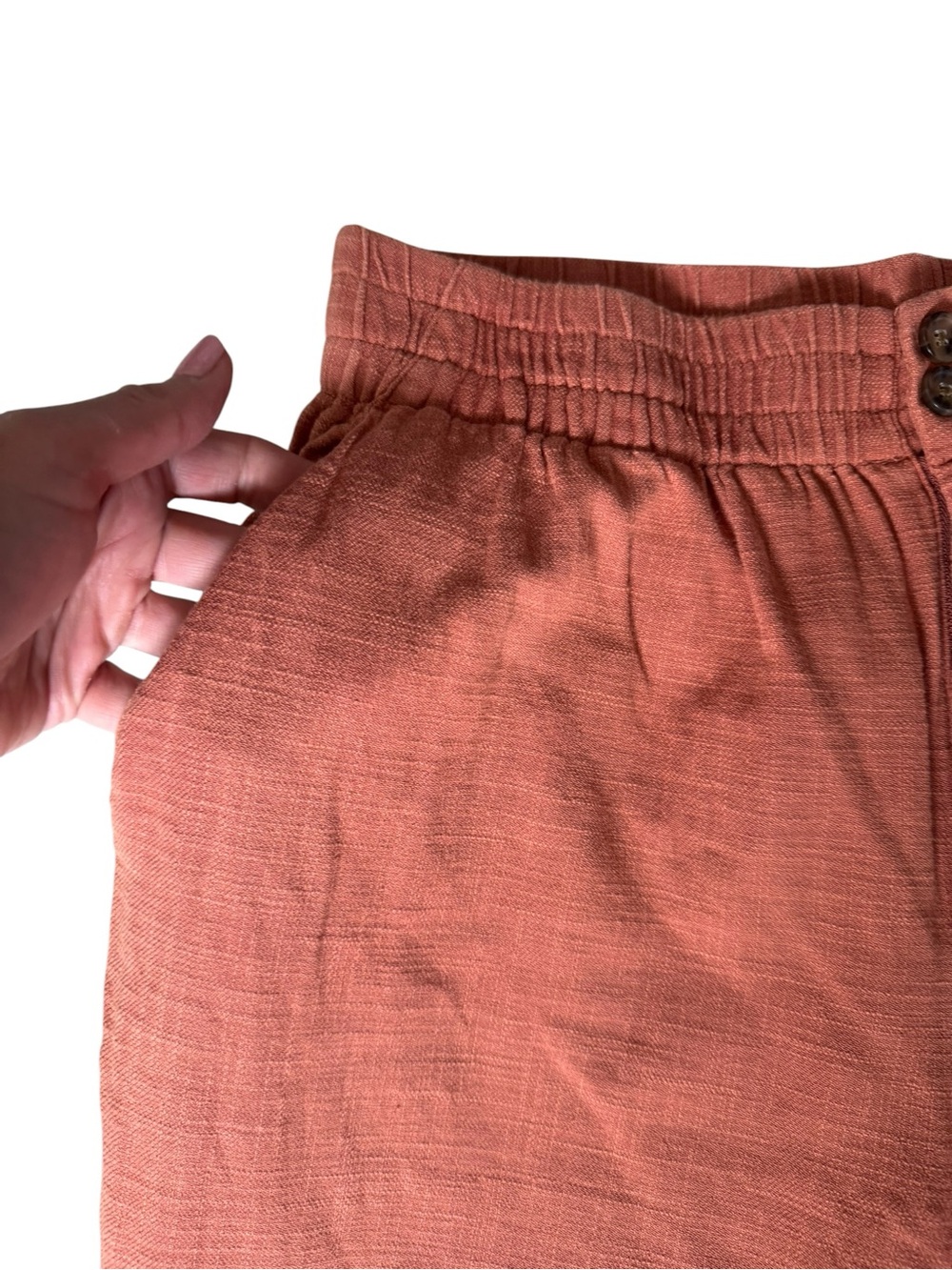 Marine Layer Linen Blend Pull-On Pants Women’s Medium Coastal Chic Resortwear - Picture 3 of 7